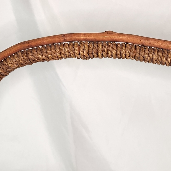 Wicker Rattan Multiuse Basket Flower Gathering Fruit Vegetable Wall Hanging - Picture 8 of 11